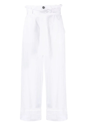 Lorena Antoniazzi belted high-waisted trousers - White