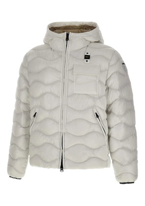 Blauer Bryant chest-pocket quilted jacket - White