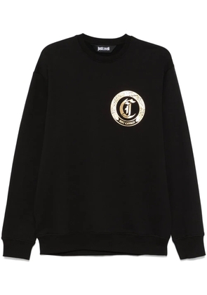 Just Cavalli logo-print sweatshirt - Black