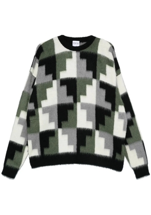 COUNTY OF MILAN Aop Damier sweater - Green