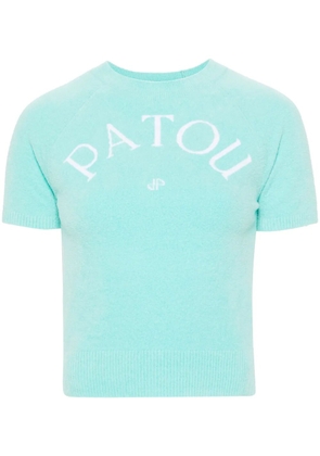 Patou logo-jacquard knitted top - Blue