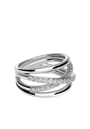 LEO PIZZO 18K white gold Waves diamond ring - Silver