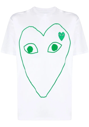 Comme Des Garçons Play heart-printed T-shirt - White
