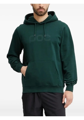 POC logo-embroidered hooded sweater - Green