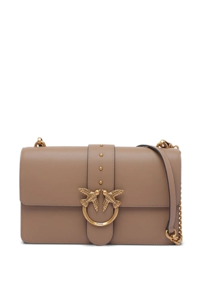 PINKO Classic Love One flap shoulder bag - Neutrals