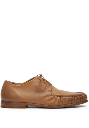 Marsèll Mocassino ruched leather loafers - Brown