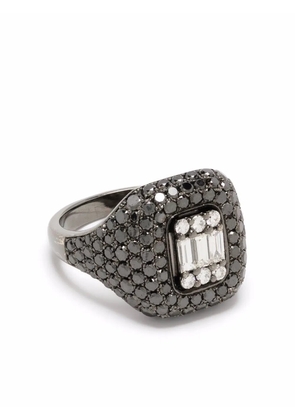 Monan 14kt white gold diamond ring - Silver