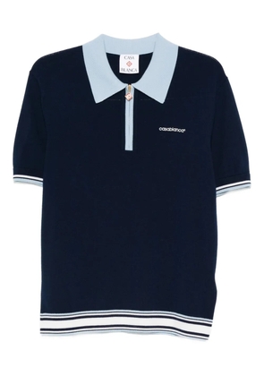 Casablanca zip-front polo shirt - Blue