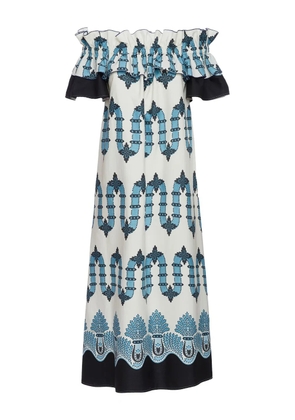 La DoubleJ Breakfast off-shoulder dress - Blue