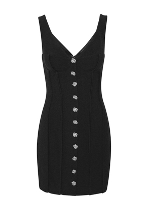 ROTATE BIRGER CHRISTENSEN rose-buttoned mini dress - Black