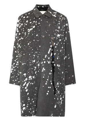 Song For The Mute paint-splatter single-breasted jacket - Grey