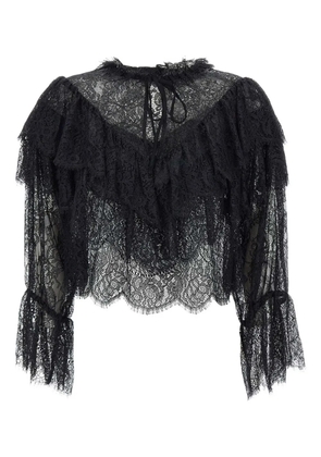 Rixo Faryn ruffled lace blouse - Black