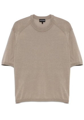 Emporio Armani fine-ribbed T-shirt - Green