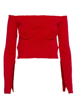 ORSEUND IRIS underwire ribbed top - Red