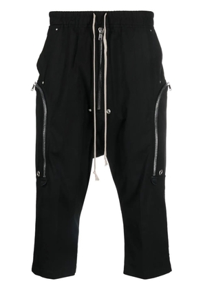 Rick Owens cropped drawstring-waist trousers - Black