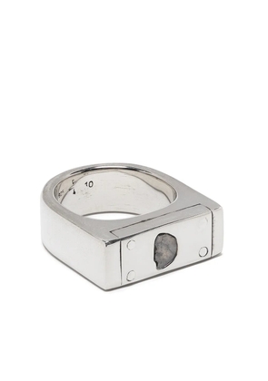 Parts of Four 9mm plate ring - Silver