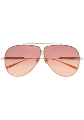 VALENTINO GARAVANI EYEWEAR Rockstud pilot-frame sunglasses - Gold