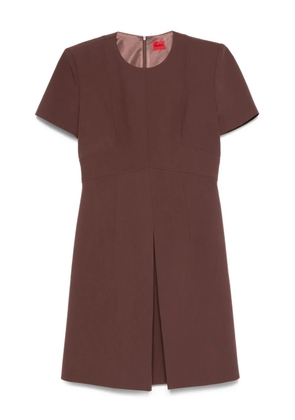 HUGO short-sleeve pleated dress - Brown