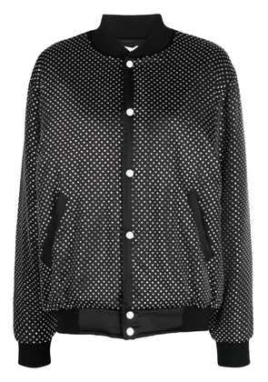 P.A.R.O.S.H. crystal-embellished press-stud bomber jacket - Black