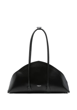 FEDERICO CINA curved leather shoulder bag - Black