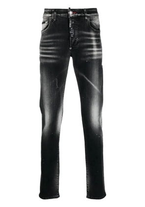 Philipp Plein distressed straight-leg jeans - Black