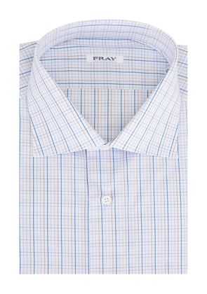 Fray check-pattern shirt - White