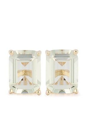 Mateo 14kt yellow gold green amethyst stud earrings