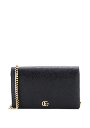 Gucci Pre-Owned Petite GG Marmont Chain Wallet Leather Mini crossbody bag - Black