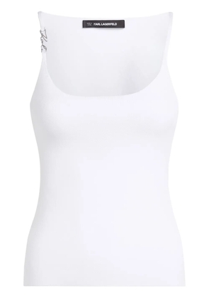 Karl Lagerfeld knitted tank top - White