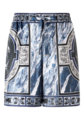 Roberto Cavalli abstract-print shorts - Blue