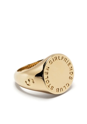 Stolen Girlfriends Club Text Logo Sovereign gold ring