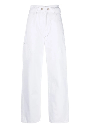IRO belted straight-leg jeans - White