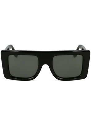 Victoria Beckham Eyewear logo-plaque square frame sunglasses - Black