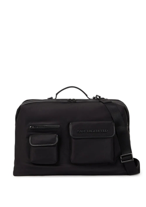 Karl Lagerfeld logo-lettering duffle bag - Black