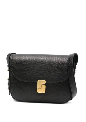 Soeur embossed-leather crossbody bag - Black