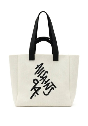 AllSaints Izzy logo tote bag - White