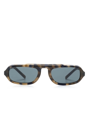 Giorgio Armani oval-frame sunglasses - Brown