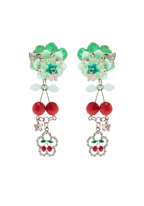 Amir Slama Bijoux cherry-motif statement drop earrings - Green