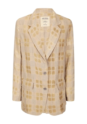 Uma Wang patterned single-breasted blazer - Yellow