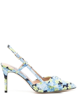 Sachin & Babi Lenox 90mm floral-print pumps - Blue