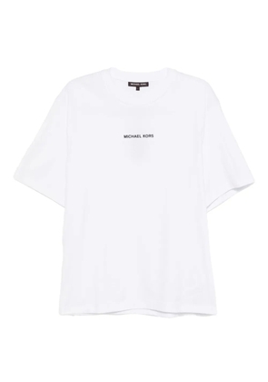 Michael Kors logo-embroidered cotton T-shirt - White