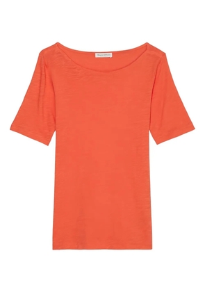 Marc O'Polo wide-neck short-sleeve top - Orange