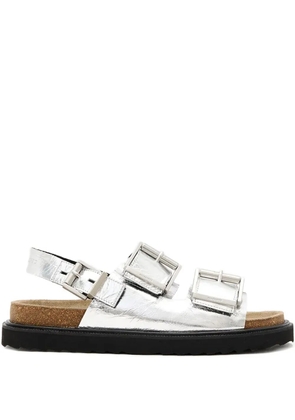 AllSaints Isla buckled slingback sandals - Silver