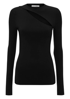 Victoria Beckham cut-out ribbed-knit top - Black