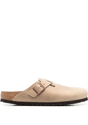 Birkenstock buckle-detail round-toe slippers - Neutrals