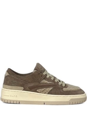 Date Torneo Teddy suede-detail sneakers - Brown