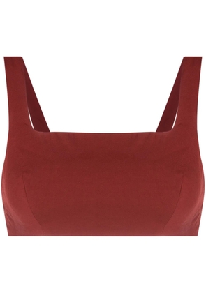 Lenny Niemeyer square-neck cropped top - Brown
