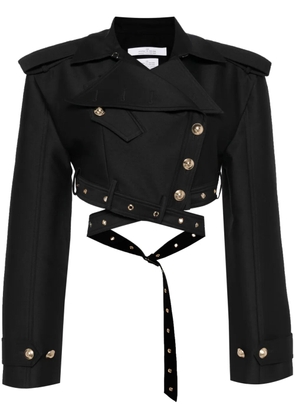 Rokh belted cropped jacket - Black