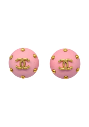 CHANEL Pre-Owned 1996 CC Button earrings - Gold