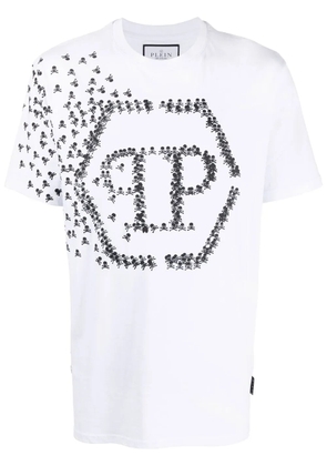 Philipp Plein Skull Bones logo-print T-shirt - White
